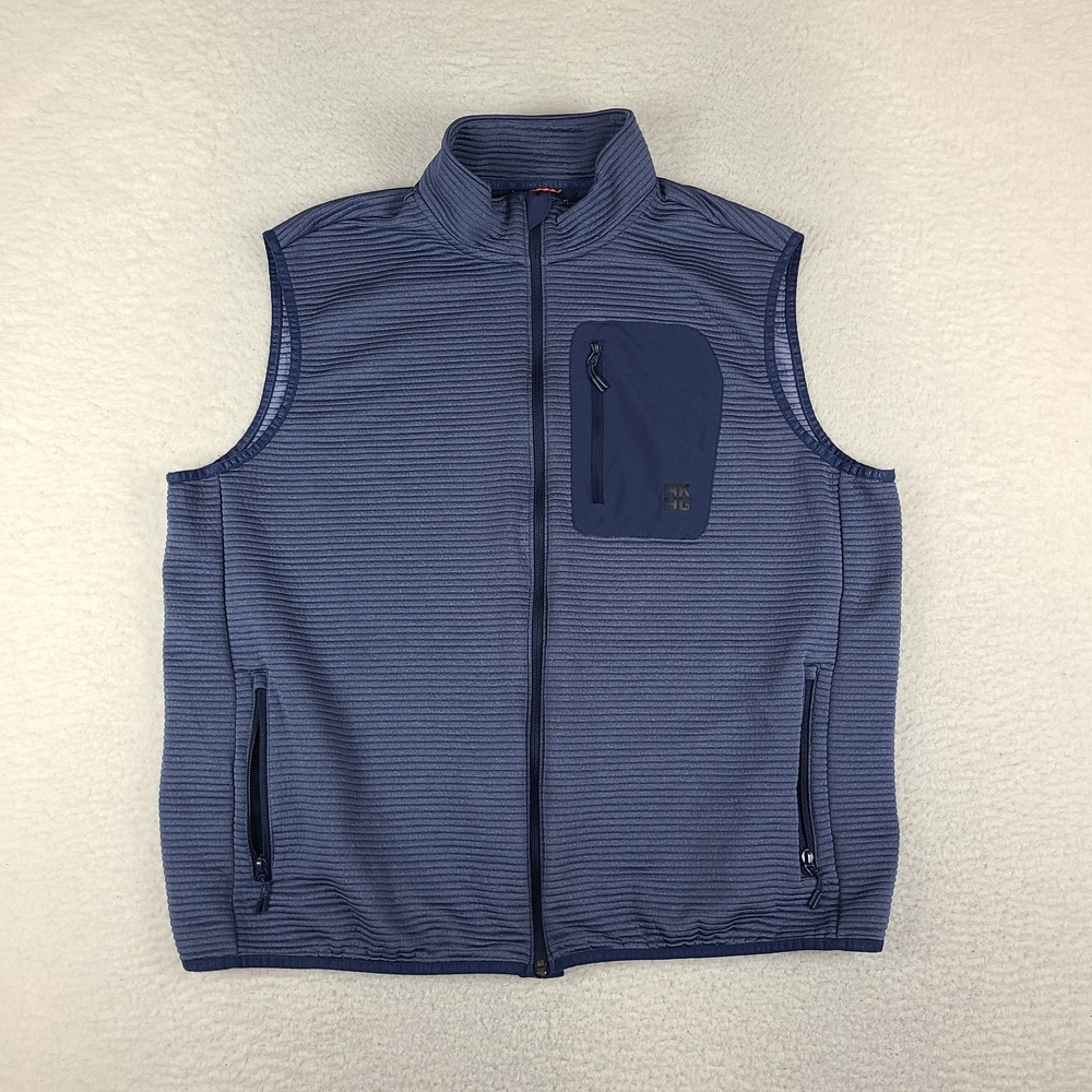 Alaskan Hardgear Sweater Vest Mens XL Blue Standard Fit Full Zip Duluth Quilted